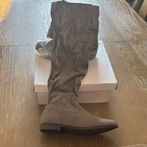 Elegant Taupe Over-the-Knee Boots
